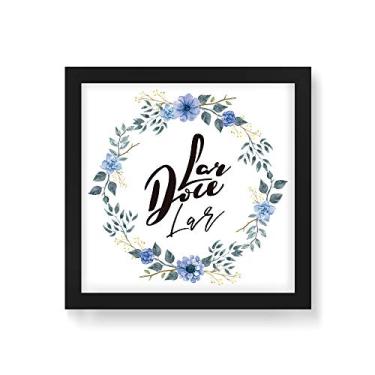 Imagem de Arte Maníacos Quadro Decorativo Guirlanda Lar Doce Lar - 30x30cm (Moldura em laca preta)