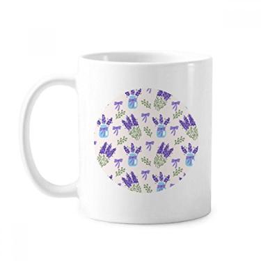 Imagem de Vaso de flores lavanda decoração pintura caneca cerâmica café porcelana louça