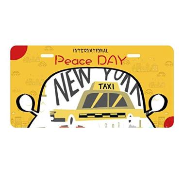 Imagem de DIYthinker Placa de licença America New York City Liberty Illistration etiqueta decoração de carro dia da paz