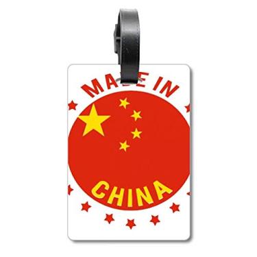 Imagem de Made in China Stars Red Yellow Chinese Suitcase Bag Tag Luggage Card Hanging Scutcheon Label