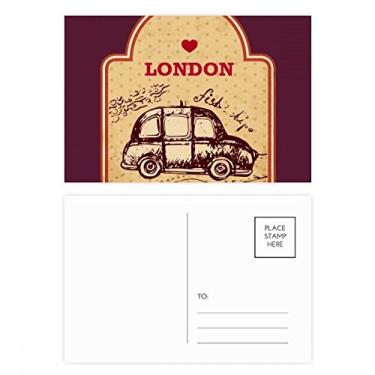 Imagem de Carimbo de Londres da Grã-Bretanha, conjunto de cartões postais de aniversário, cartão de agradecimento
