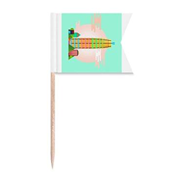 Imagem de Sinalizadores de palitos chineses de construção de torre para placa de queijo de bolo de festa