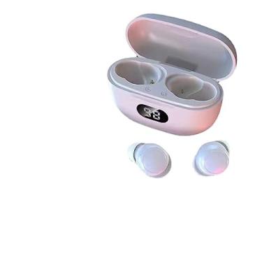 Imagem de Novo Fone de Ouvido Bluetooth sem Fio dos Grãos Mini com Cancelamento de Ruído ENC e Display Numérico (white)