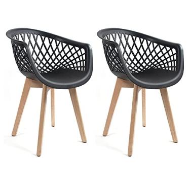 Imagem de CADEIRA WEB WOOD CX 2 - PP PRETO