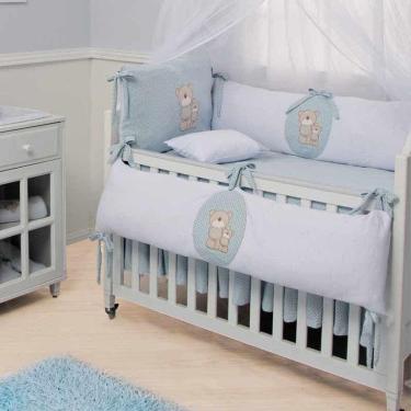 Imagem de Kit Berço Eduardo algodão Hug Cor Azul