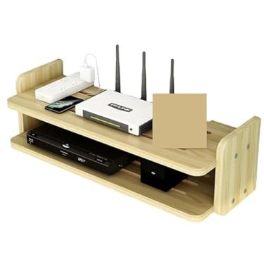 Imagem de Caixa de gerenciamento de cabos roteador sem perfuração Rack de armazenamento WiFi Receptor sem fio Caixa de armazenamento multifuncional montada na parede sala de estar caixa de armazenamento de fio (cor: 30cm)