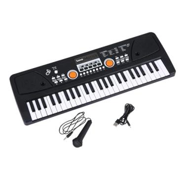 Imagem de teclado eletrônico para iniciantes 49 Teclas Usb Órgão Eletrônico Piano Elétrico Com Microfone Preto Música Digital Instrumento De Teclado Eletrônico