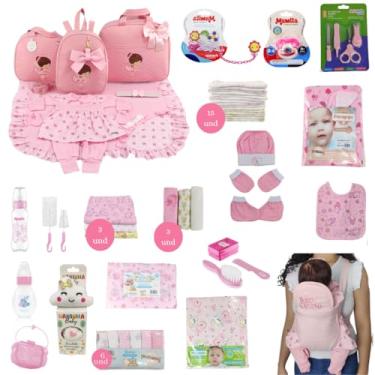 Imagem de KIT BOLSA MATERNIDADE 3 PEÇAS C/SAÍDA MATERNIDADE + ENXOVAL MASTER MENINA (Bailarina)