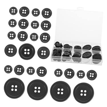 Imagem de Operitacx 2 Caixas botões de costura artesanato kraft crochê tricô Coleções botões de camisa homens vestem ternos botões redondos botão DIY terno volta Botões costurados à mão definir resina