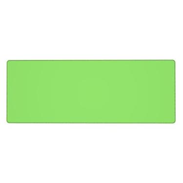 Imagem de Teclado de borracha extra grande verde claro de cor sólida, 30 x 80 cm, teclado multifuncional superespesso para proporcionar uma sensação confortável