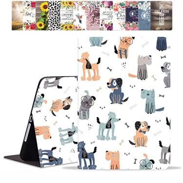 Imagem de POIUYTREW Capa para Samsung Galaxy Tab S9 de 11 polegadas 2023 (SM-X710/X716B/X718U), capa inteligente de couro PU com suporte e hibernação automática, cachorro fofo de desenho animado