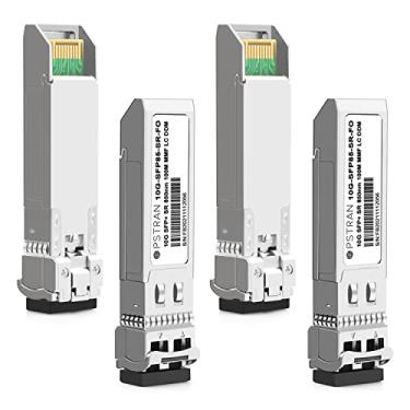 Imagem de OPSTRAN Módulo transceptor óptico SFP+ 10GBASE-SR compatível com Fortinet FN-TRAN-SFP+SR FS-TRAN-SFP+SR FG-TRAN-SFP+SR 850nm 300m DDM Duplex LC MMF Pacote com 4