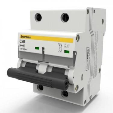 Imagem de Disjuntor Bipolar Curva C 80A Din - Enerbras