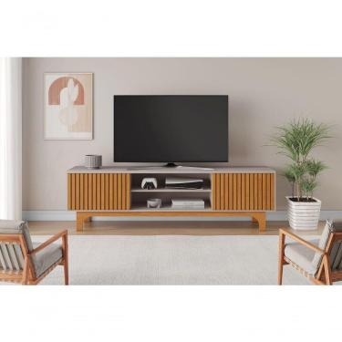 Imagem de Rack Para Tv Até 70 Polegadas Trunfo Candian - Jcm Movelaria Off White-cinamomo