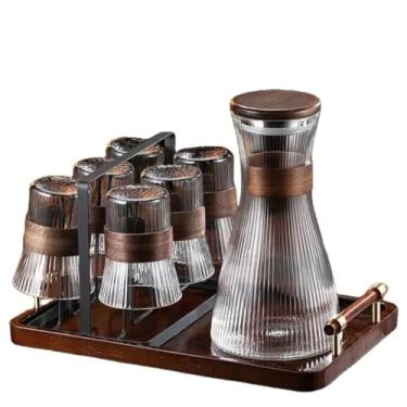 Imagem de Jogo Conjunto Sofisticado com 6 Copos e Jarra em Vidro 9 pçs