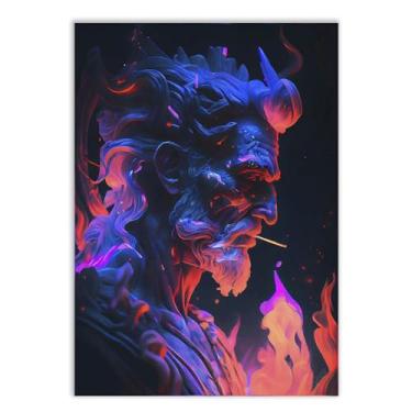 Imagem de Placas Decorativas Deuses Mitologia Grega e Nordica Estilo Gamer Varios Modelos Decoração Quarto Sala