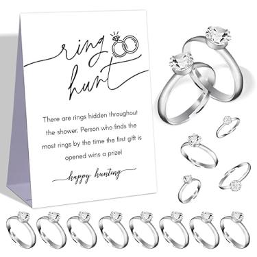 Imagem de Jogo minimalista de caça de anel, decoração de chá de panela, jogo de chá de casamento, jogos de festa de noivado, caça ao tesouro de despedida de solteira, lembrancinhas de chá de panela para