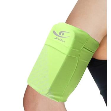 Imagem de HiRui Braçadeira esportiva universal para celular braçadeira de corrida para exercícios físicos, compatível com iPhone 16/16Plus/Pro/15/15Plus/14/13 Samsung Galaxy todos os telefones (pequeno, amarelo