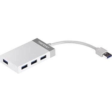 Imagem de TRENDnet Mini Hub compacto de 4 portas USB 3.0 com cabo USB 3.0 integrado, Plug & Play, compatível com: Linux, Windows, Mac, Nintendo Switch, compatível com USB 2.0, TU3-H4E