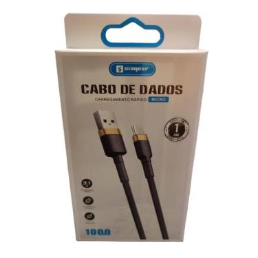 Imagem de Cabo de dados Android V8 (Micro USB) trançado- SXB116V8 - Sumexr