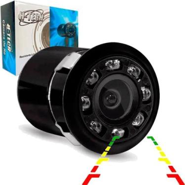 Imagem de Câmera de Ré Automotiva Colorida Led Visão Noturna Traseira CR300 - H-