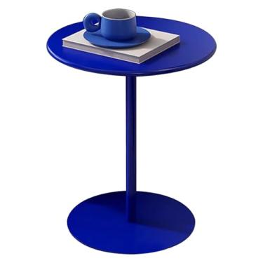 Imagem de Mesa de bar alta, mesa de bistrô, mesa de centro redonda, mesa lateral alta para sala de estar, sala de jantar, cozinha, mesa de jantar com base de metal, mesa de café da manhã