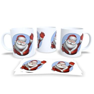 Imagem de Canecas de Porcelana Branca Personalizadas Papai Noel 4 (Mod.61)