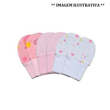 Imagem de KIT LUVAS BEBÊ BAMBI MALHAS KIT COM 3un INCOMFRAL, Rosa