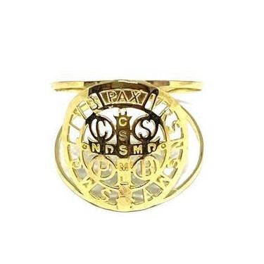 Imagem de Anel de ouro 18 k Cruz Medalha de São Bento - Elegancy Joias, 13