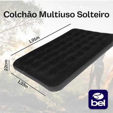 Imagem de Colchão Inflável Solteiro Manuel Acampamento Multiuso - bel, Casal 191