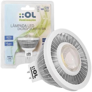 Imagem de Lâmpada Dicroica Super Led Mr16 Gu 5,3 5W 12V Quente - OL