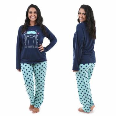 Imagem de Pijama Inverno Feminino Manga Comprida e Calça Longa - Pérola Pijamas 