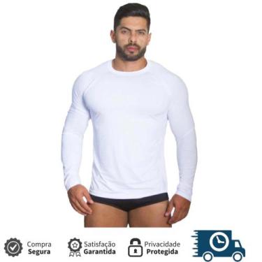 Imagem de Camisa Manga Longa Segunda Pele Térmica  Com Proteção UV Lisa Esporte 