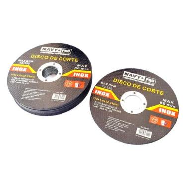 Imagem de 10 Disco De Corte Fino Inox 115x1,0x22,23mm Esmerilhadeira  - NAVY+PRO