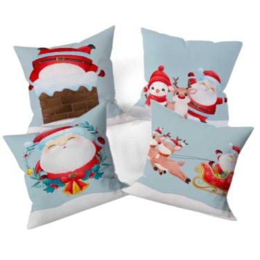 Imagem de Kit 4 Capas de Almofadas Natalinas Decoração - Gabi Flor Confecções, N