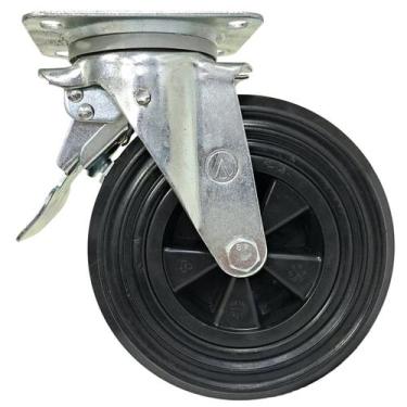 Imagem de Rodízio Para Container Plástico 8'' Giratório Com Freio Ajax