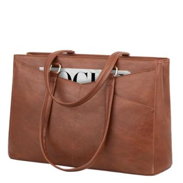 Imagem de Bolsa feminina para notebook LOVEVOOK, bolsa de mão para notebook de 15,6 polegadas, bolsa grande para trabalho