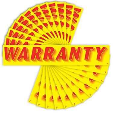 Imagem de Versa-Tags Adesivo vermelho e amarelo de 36,8 cm para revendedor de carro com slogan