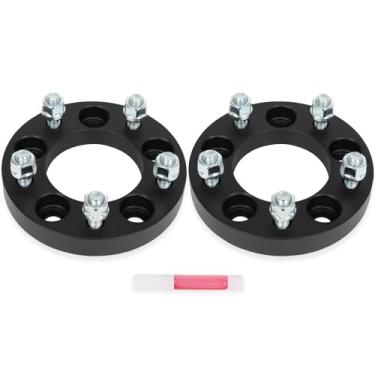 Imagem de SCITOO 2 peças adaptadores de roda de 1 polegada 5 x 4,75 a 5 x 5 com pinos 12 x 1,5 furo 87,1 mm compatível com Chevrolet Corvette 1984-2019, para Cadillac XLR 2004-2009