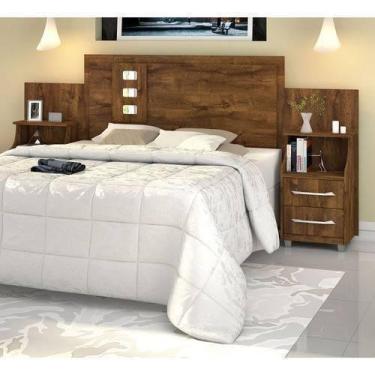 Imagem de Cabeceira Para Cama Casal/queen/king Com Criados Flórida Malbec - Vita