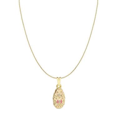 Imagem de Pingente Bebê Menina Revestida em Ouro - VL ACCESSOIRES