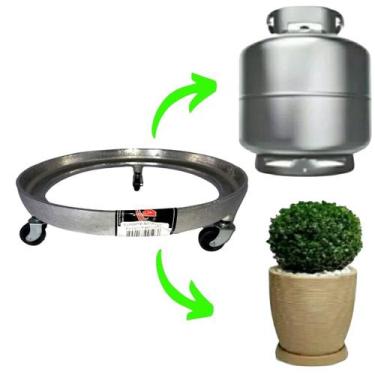 Imagem de Suporte Para Botijão De Gás Reforçado Giratório Em Alumínio fundido Gr