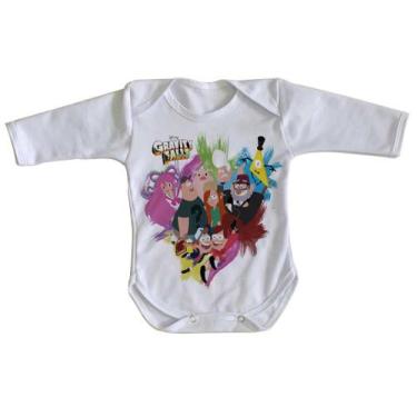 Imagem de  body nenê criança roupa bebê manga longa  Gravity Falls personagens -