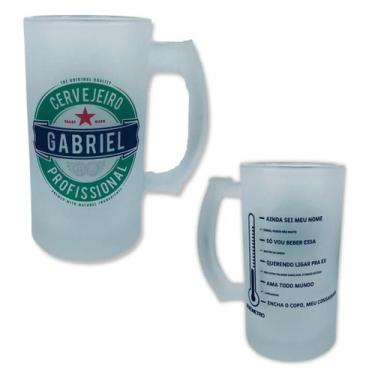 Imagem de Caneca de Chopp Vidro fosco 475ml Gabriel - 1 unidade - Deko