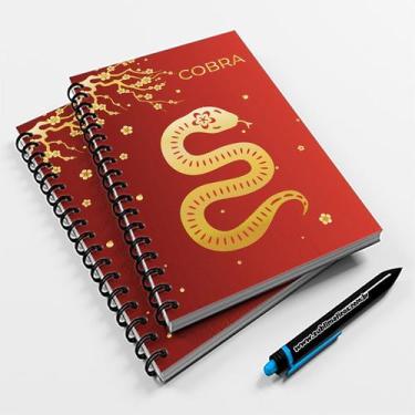 Imagem de Caderno Universitário 96fls Horóscopo Chinês Cobra - Premium