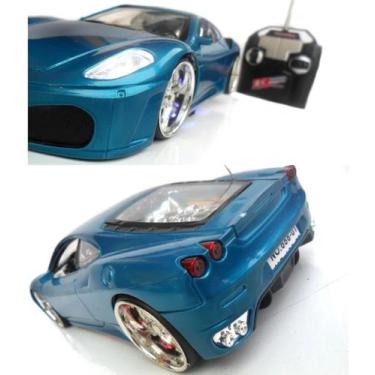 Imagem de Carrinho De Controle Remoto Carro Perfect Com Led Azul - DM TOYS