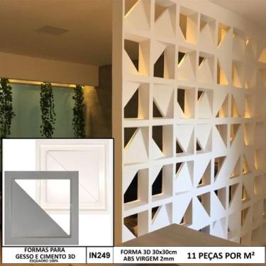 Imagem de 2 Forma 3d Molde Cobogo Bandeira 30x30cm Dupla Face ABS 2mm - INNOVE3D