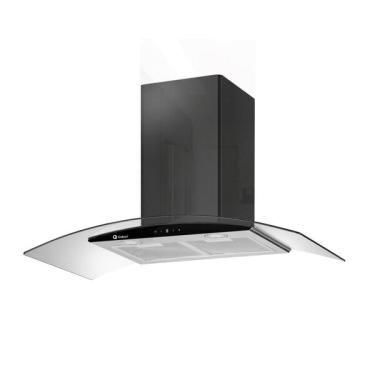 Imagem de Coifa Parede Gallant Milano Vidro Curvo Preta Titanium 90cm 2