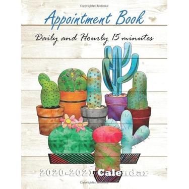 Imagem de 2020-2021 Appointment Book Daily and Hourly 15 minutes: 52 Weeks Monday to Sunday 8AM - 8PM Appointment Planner with Two Years Calendar and Customer Info Record : My Cactus Cover Size 8.5x11