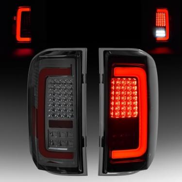 Imagem de OKSIWA Lanterna traseira de LED completa para Chevy Silverado 1500 2500HD 3500HD 2007-2013, luz traseira com design exclusivo em forma de C, seta, luzes traseiras de lentes fumeadas, freio, luz de ré